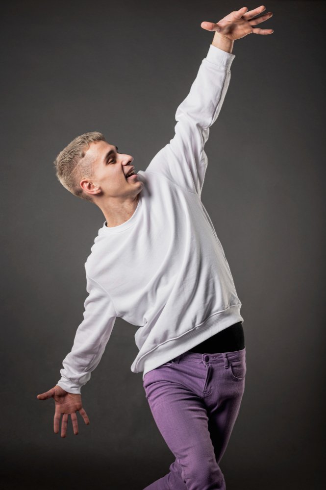 Male dancer in a freestyle pose