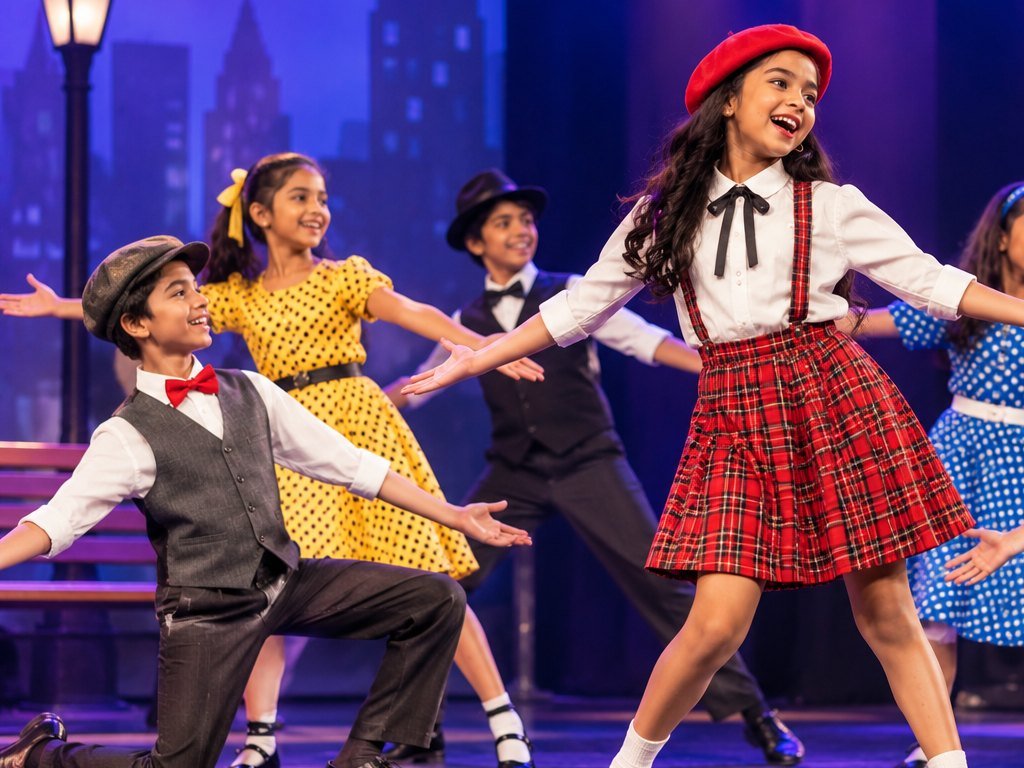 Children performing a musical theatre number