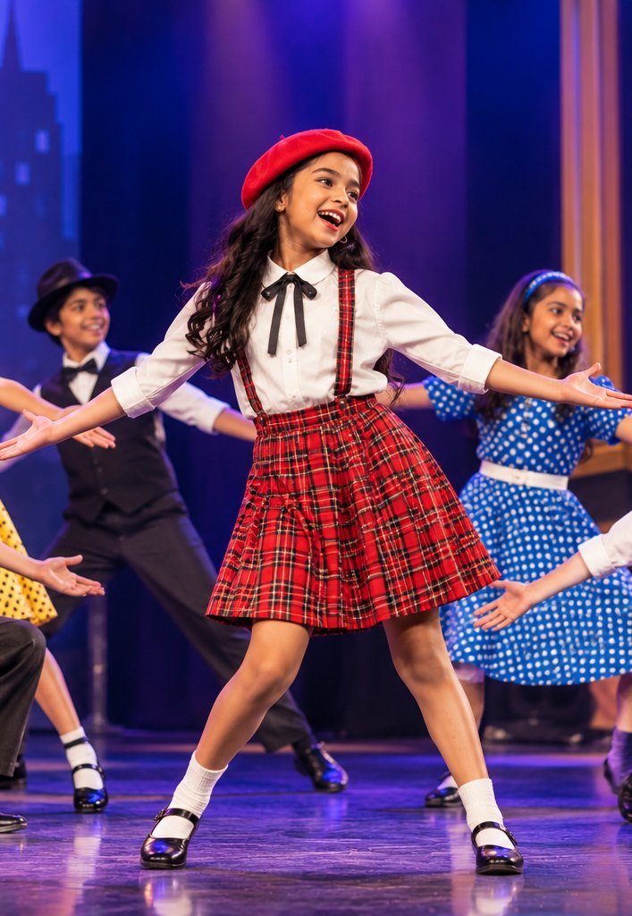 Children performing a musical theatre number