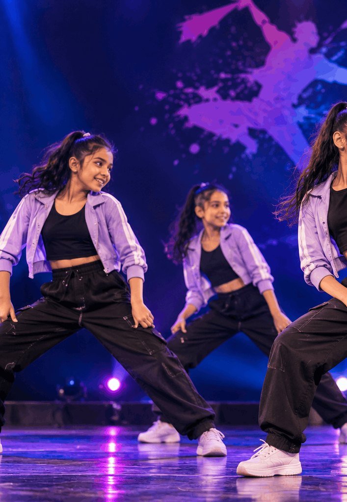 Rising Stars group performing on stage